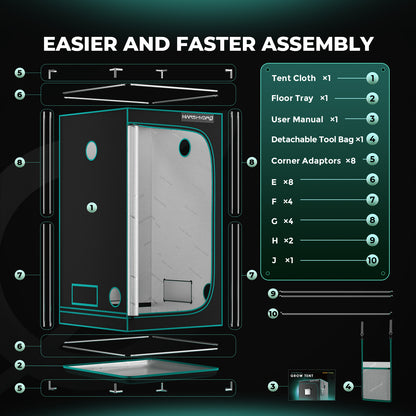 Mars Hydro 120x120x200cm Indoor Grow Tent