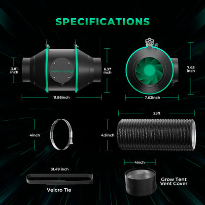 Mars Hydro TSL2000 Complete Grow Tent Kit With Speed Controller