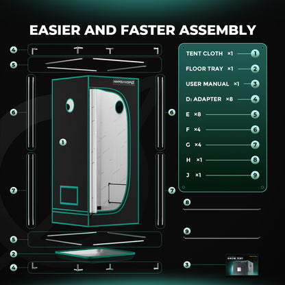 Mars Hydro 60x60x140cm Indoor Grow Tent