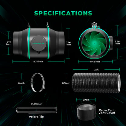 Mars Hydro TSW2000 Complete Grow Tent Kit With Speed Controller