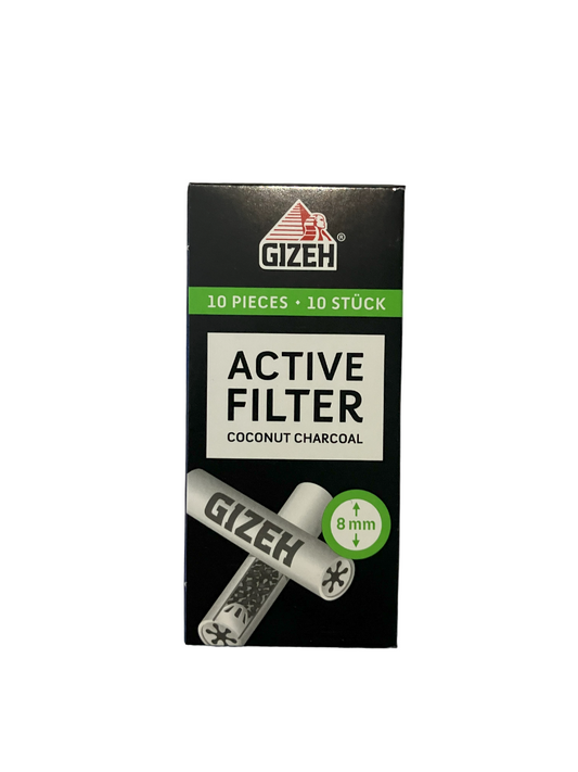 GIZEH Activated Charcoal Filters 8mm | 10pcs