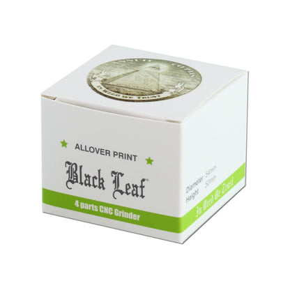 Black Leaf Dollar Aluminium Grinder 4-part