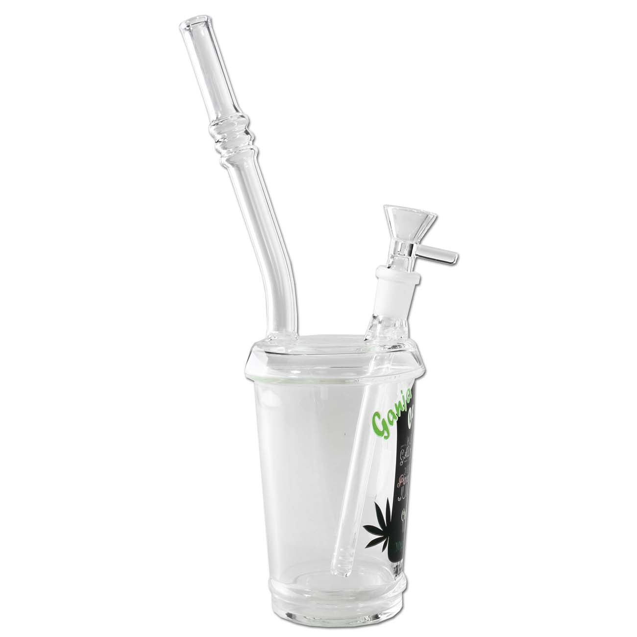 Black Leaf Cup Glass Bong GANJA COLADA