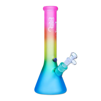 Black Leaf Rainbow Beaker Bong