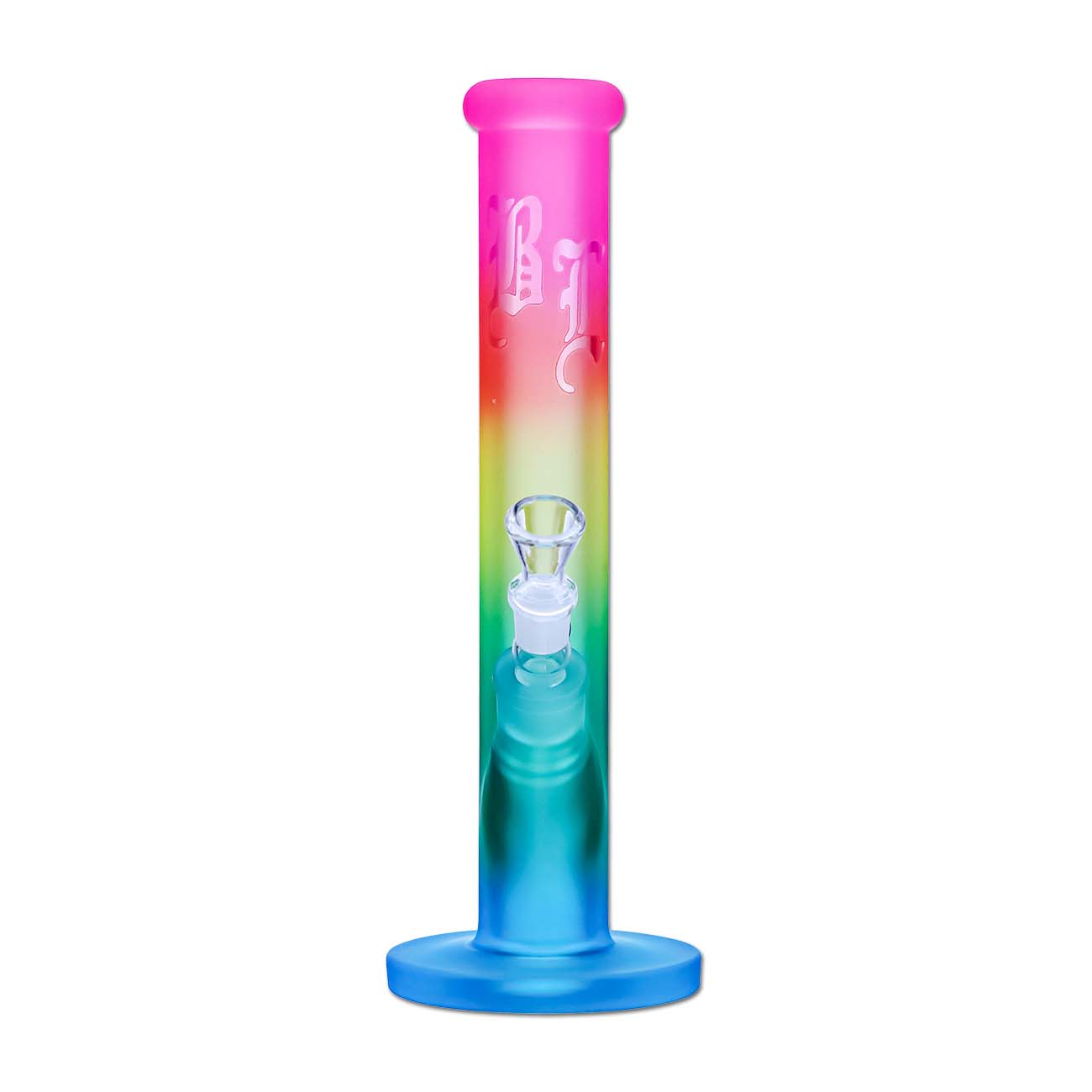 Black Leaf Rainbow Cylinder Bong