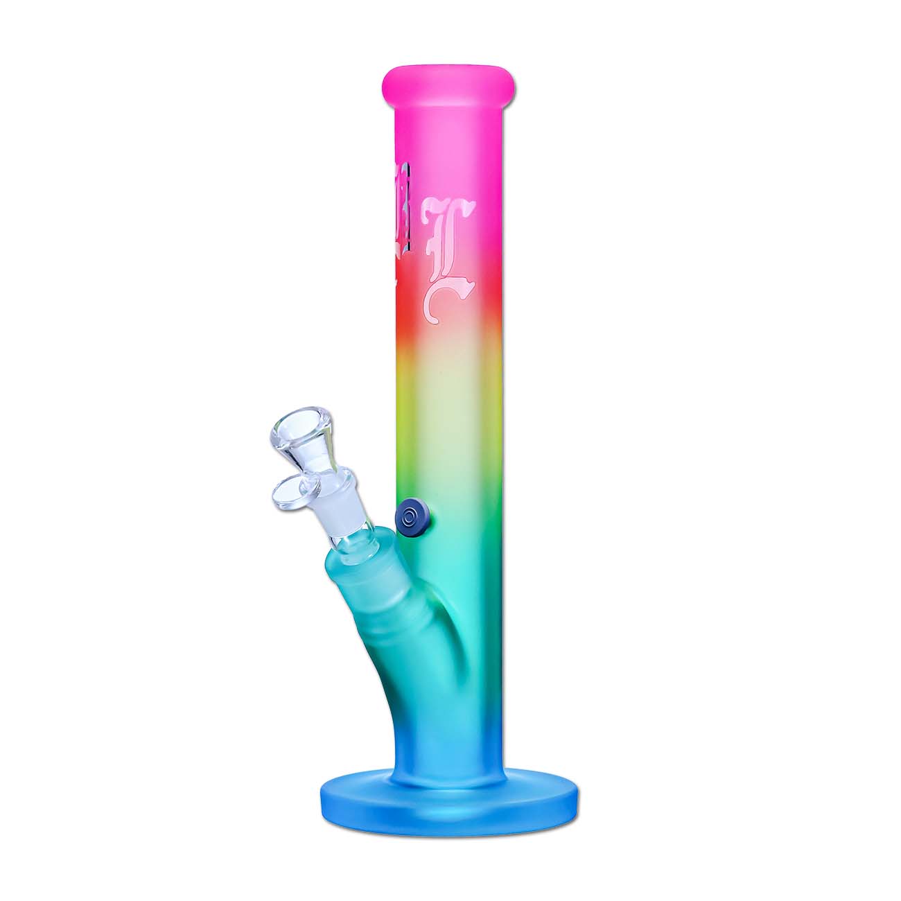 Black Leaf Rainbow Cylinder Bong