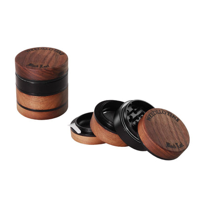 Black Leaf Aluminium/Wood Grinder 4-part BIG