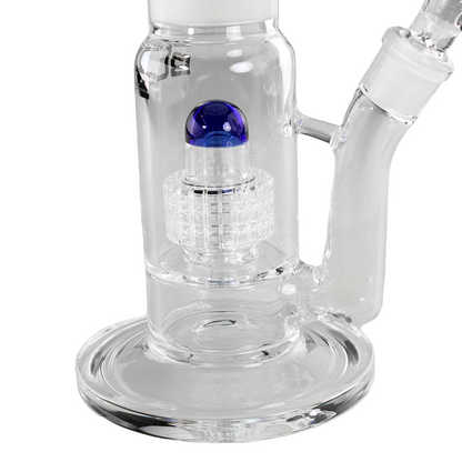 M+M Blaze bong with drum percolator blue