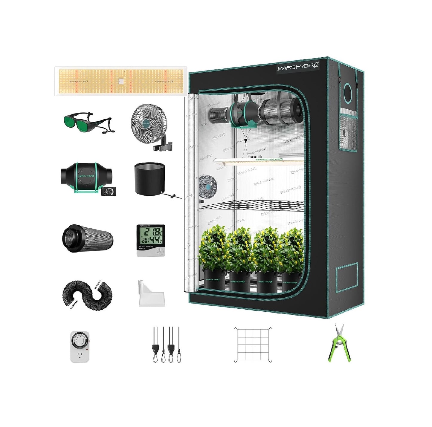 Mars Hydro TSL2000 Complete Grow Tent Kit With Speed Controller